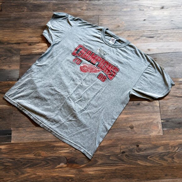 Jerzees Other - Detroit Red Wings Stanley Cup Tee XL Grey Vintage NHL Hockey Championship